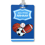 School Bag Tags- Sports Theme <br> Set of 2
