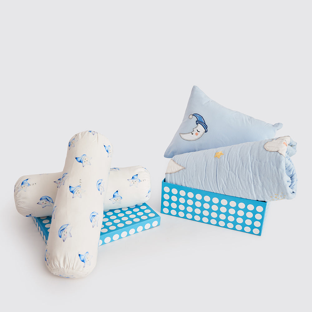 "Night Night" Crib Gift Set (Celestial-Blue)