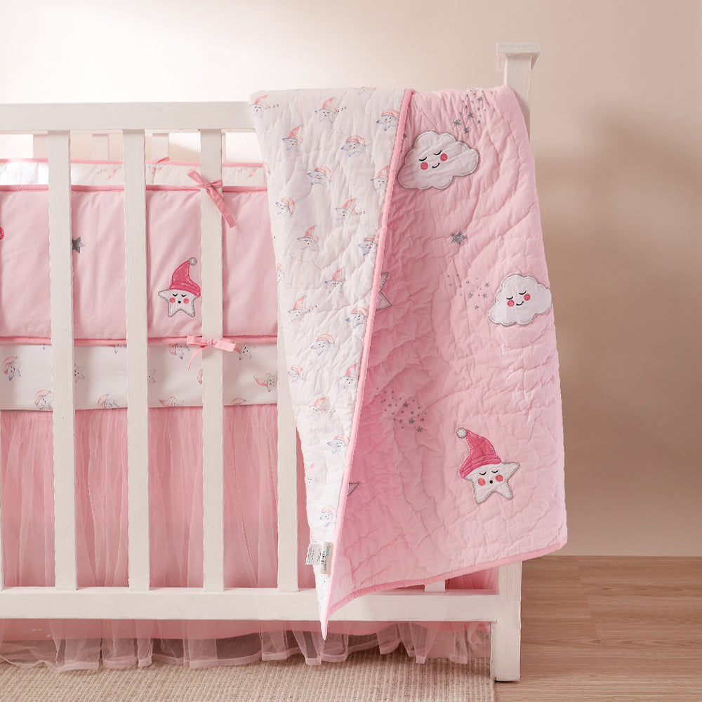 "Night Night" Crib Gift Set (Celestial-Pink)