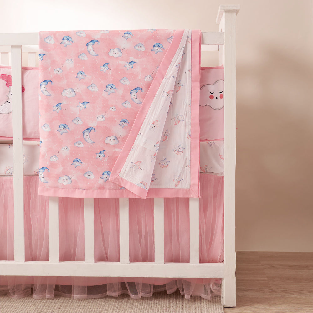 "Night Night" Crib Gift Set (Celestial-Pink)