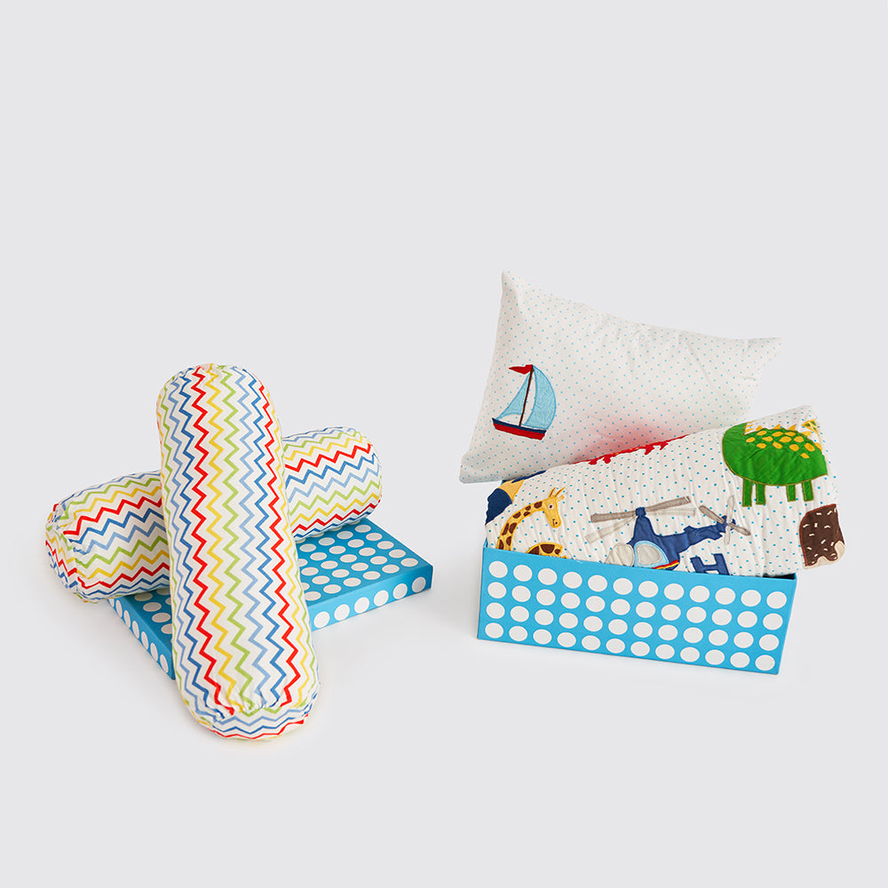 "Night Night" Crib Gift Set (Alphabets-Blue)