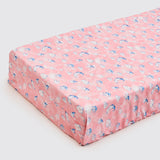 Organic Celestial Crib Sheet- Blue, Pink