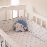 Organic Sleepy Star Crib Sheet- Blue, Pink