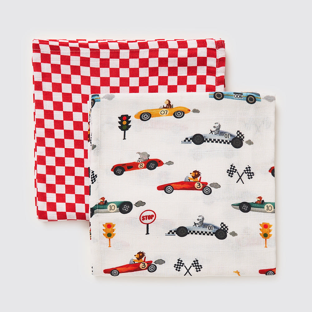 Racing Cars Organic Swaddle Set