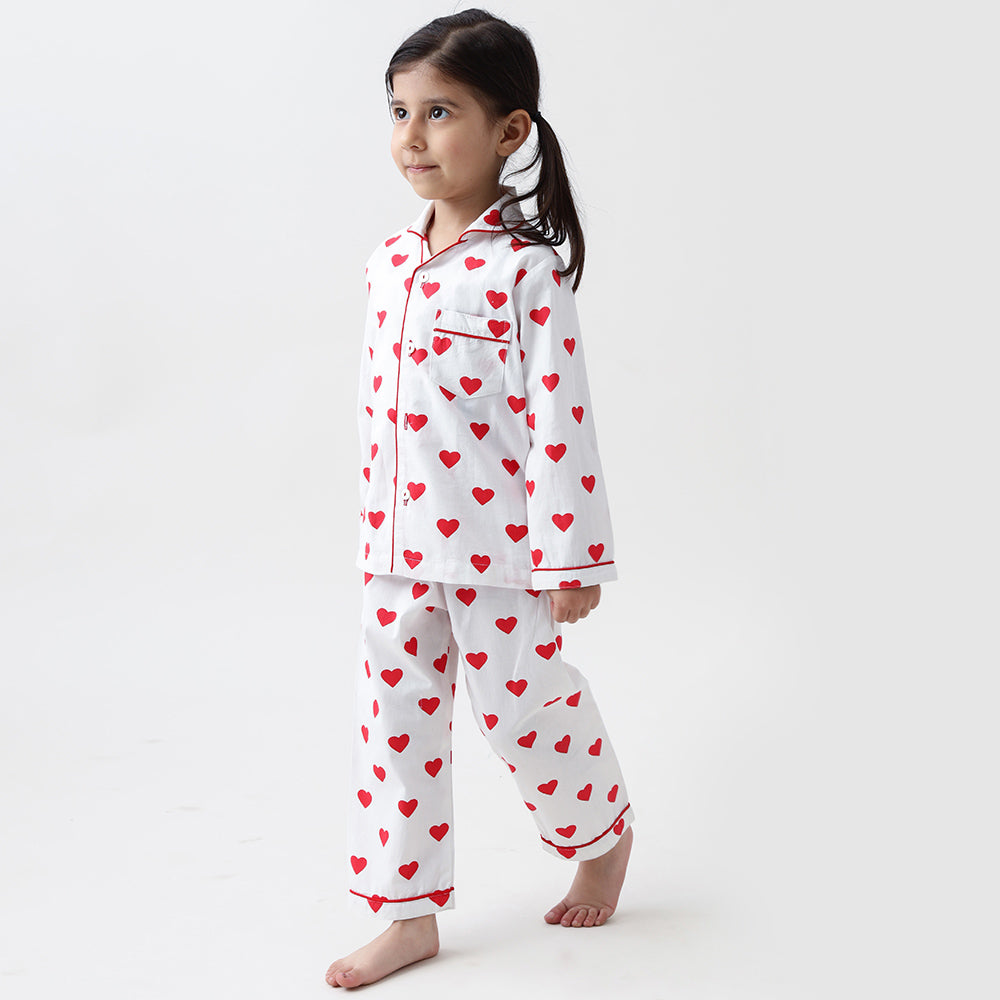 Red Hearts Pyjama Set