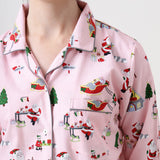 Santa's Workshop Pyjama Set for Women - Blush Pink