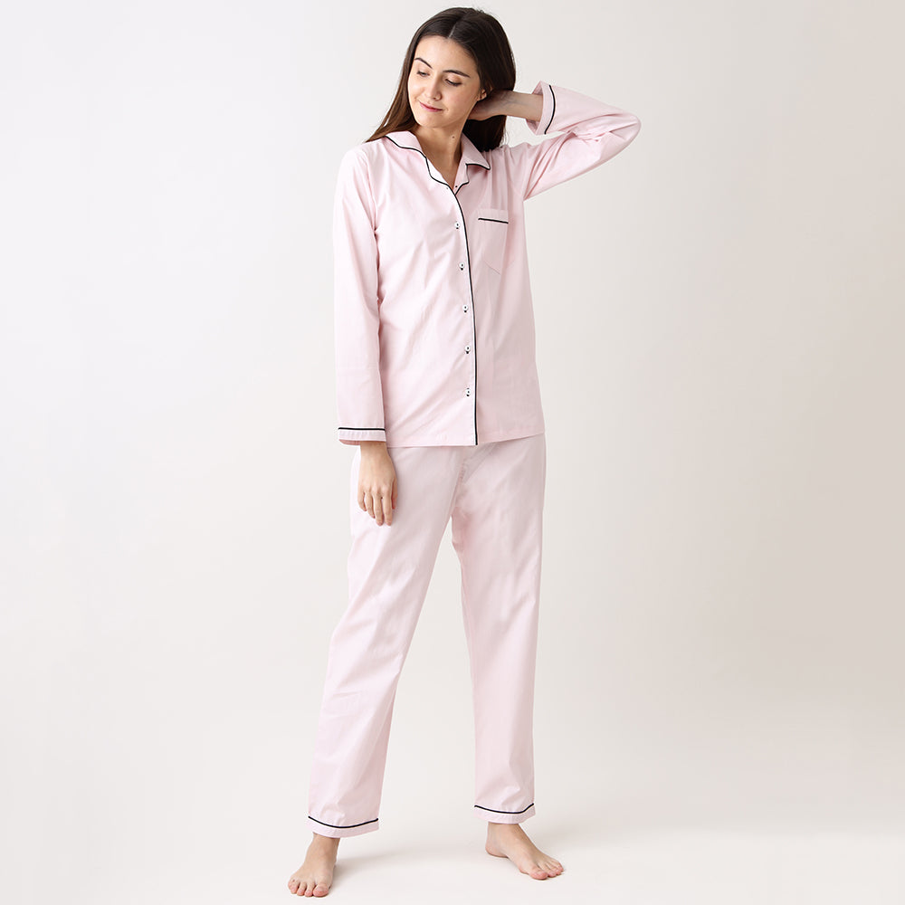 Classy Pink Pajama Set for Women