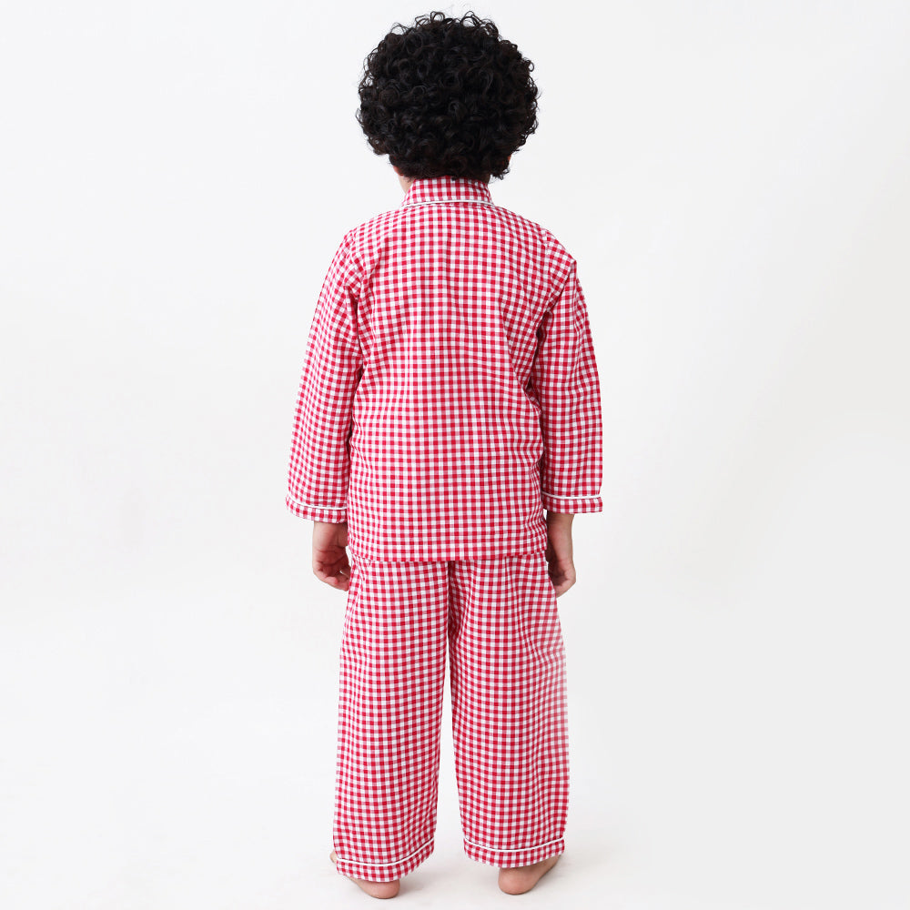 Classic Red Gingham Pyjama Set