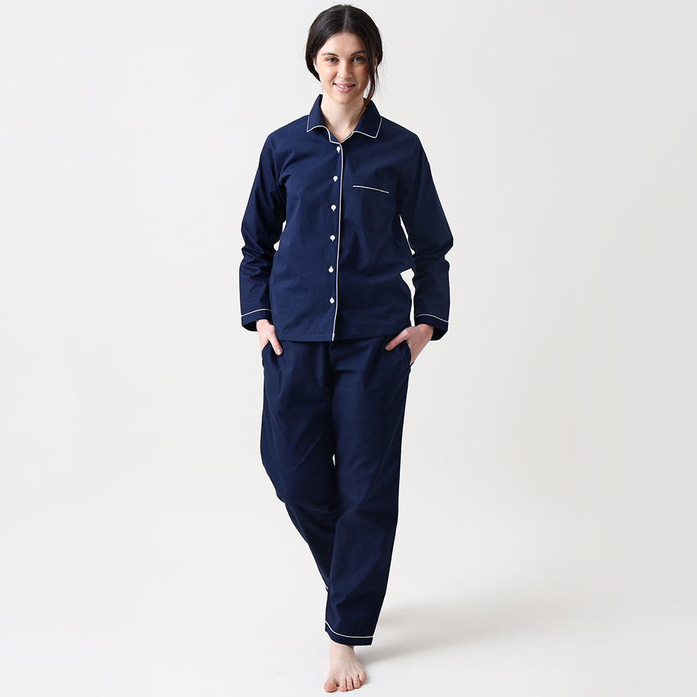Midnight Navy Pajama Set for Women