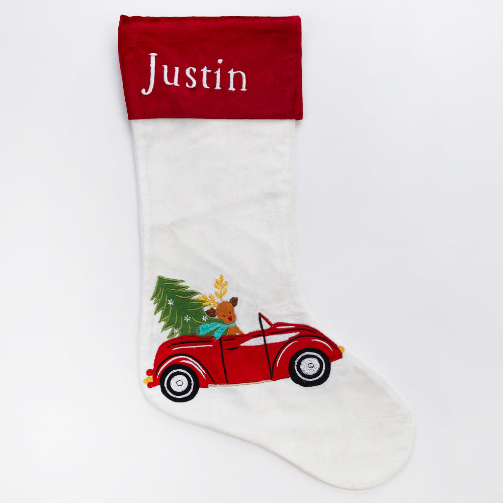 Personalised Christmas Truck Luxe Stocking