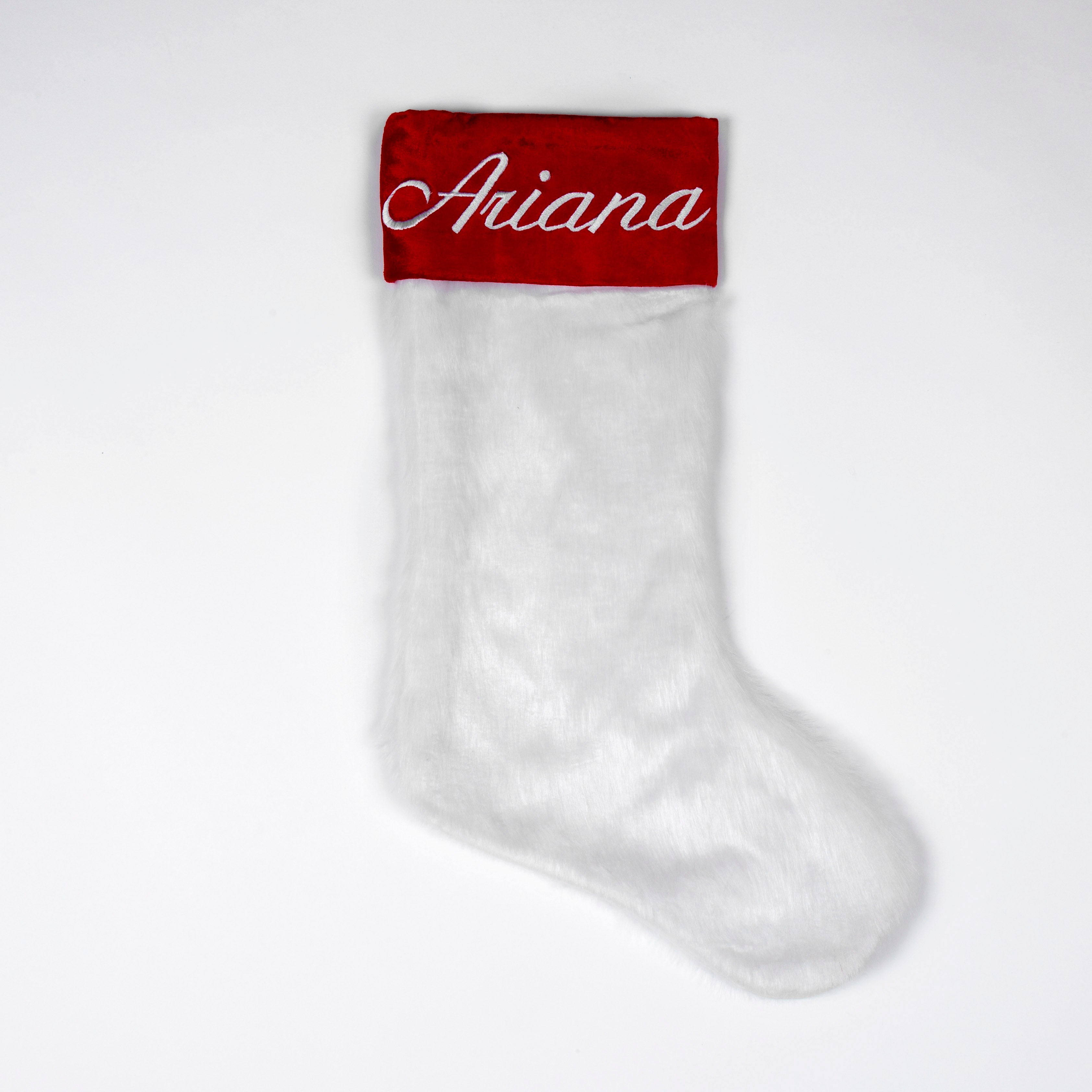 Personalised - Class White Fur Stocking