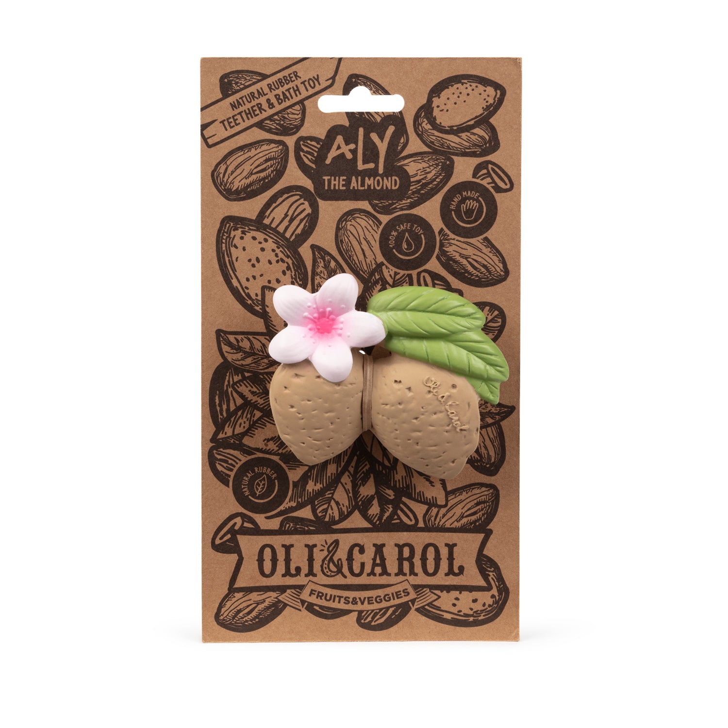 Oli & Carol Aly The Almond Natural Rubber Teether