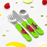 TUM TUM Easy Scoop Children's Cutlery Set With Travel Case, Ladybird