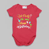 Let's Party Mom's Birthday - Red Onesie
