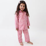Lily Blockprint Pajama Set (Watermelon Pink)