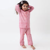 Lily Blockprint Pajama Set (Watermelon Pink)