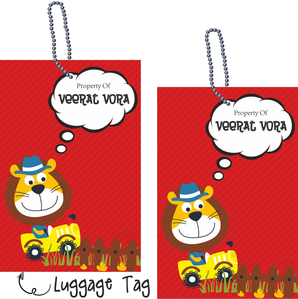 Luggage Tags - Lion On The Tractor