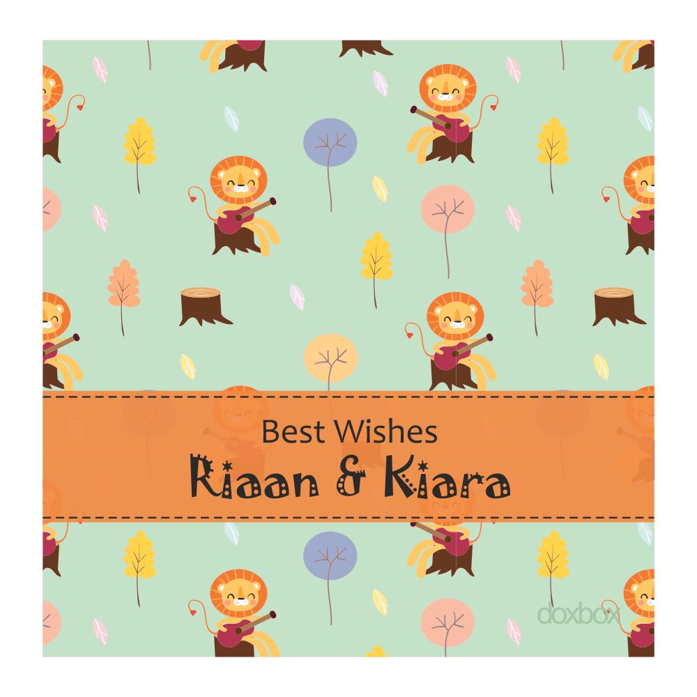 Personalised Gift Tags - Lion Playing Guitar
