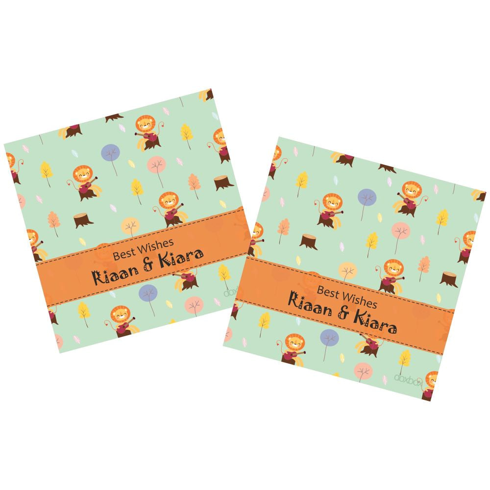 Personalised Gift Tags - Lion Playing Guitar