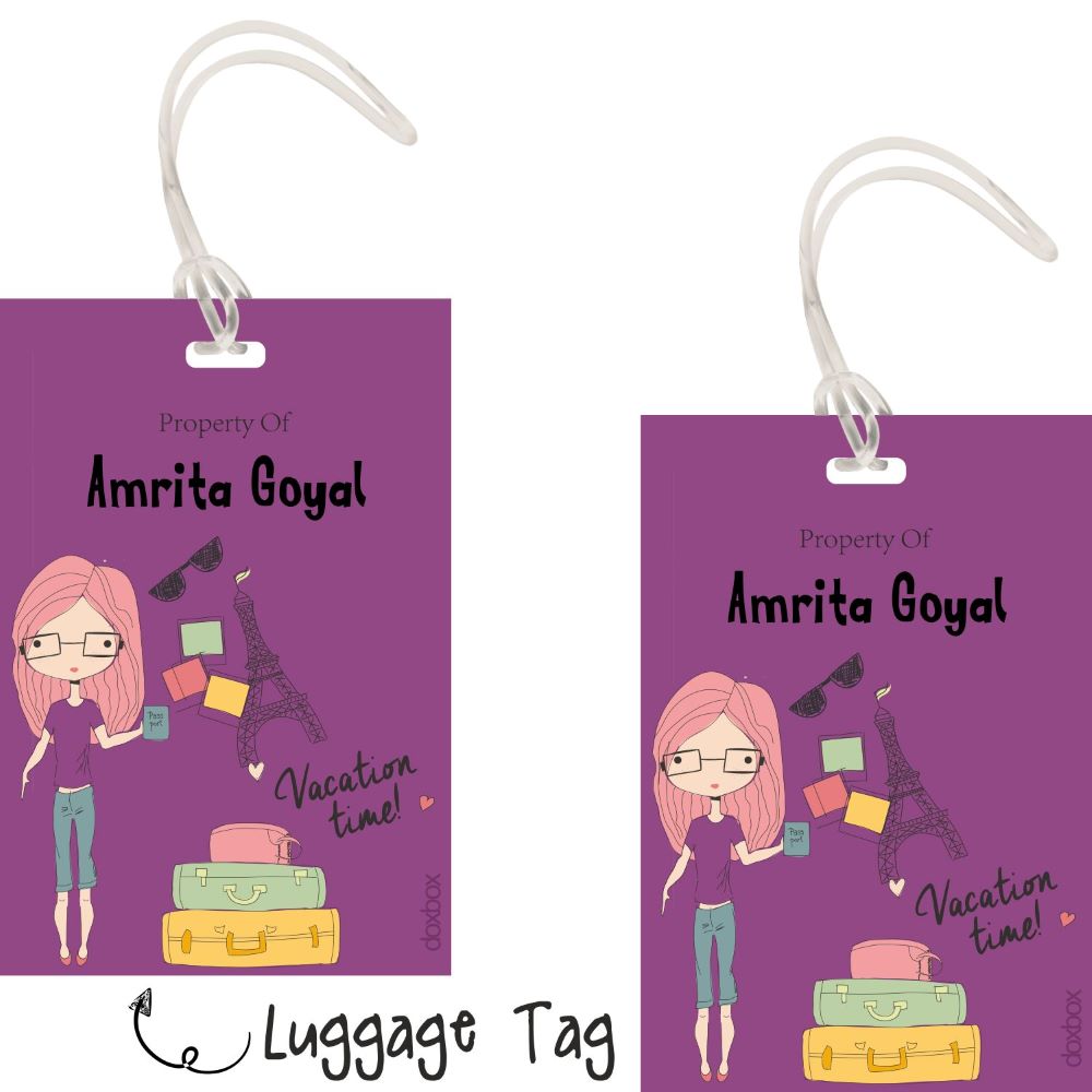 Luggage Tag - Purple Vacation
