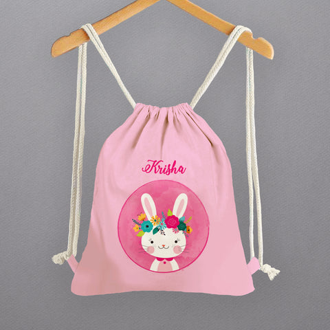 Personalised Drawstring Bags - Bunny
