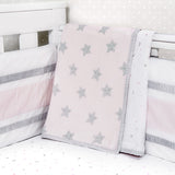 Organic Dohar Blanket <br> Pink Star<br><span style="font-size: 10px;">Can be Personalised</span>