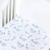 Masilo Bamboo Muslin Fitted Cot Sheet - Believe In Narwhals