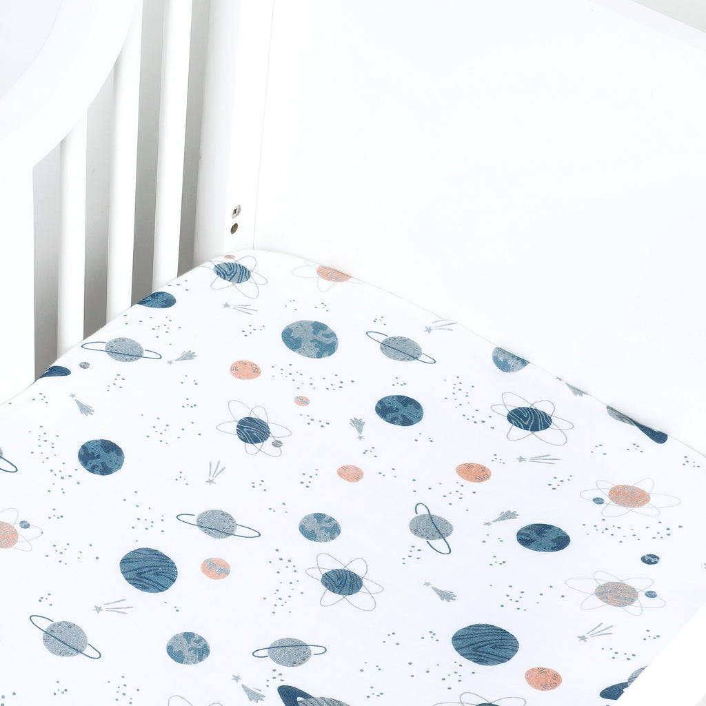 Masilo Bamboo Muslin Fitted Cot Sheet - Out Of This World