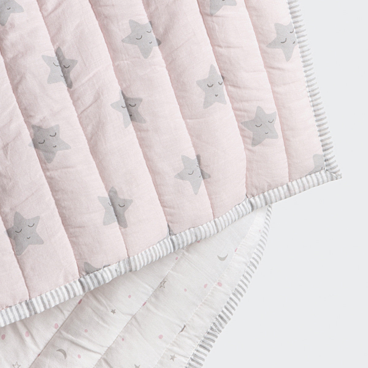 Masilo Organic Quilted Blanket - Pink Star