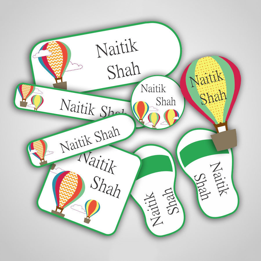 Hot Air Balloon Labels Super Saver Set <br> <span style="font-size: 11px; font-family:Helvetica,Arial,sans-serif;">Assorted packs containing upto 154 stickers</span>