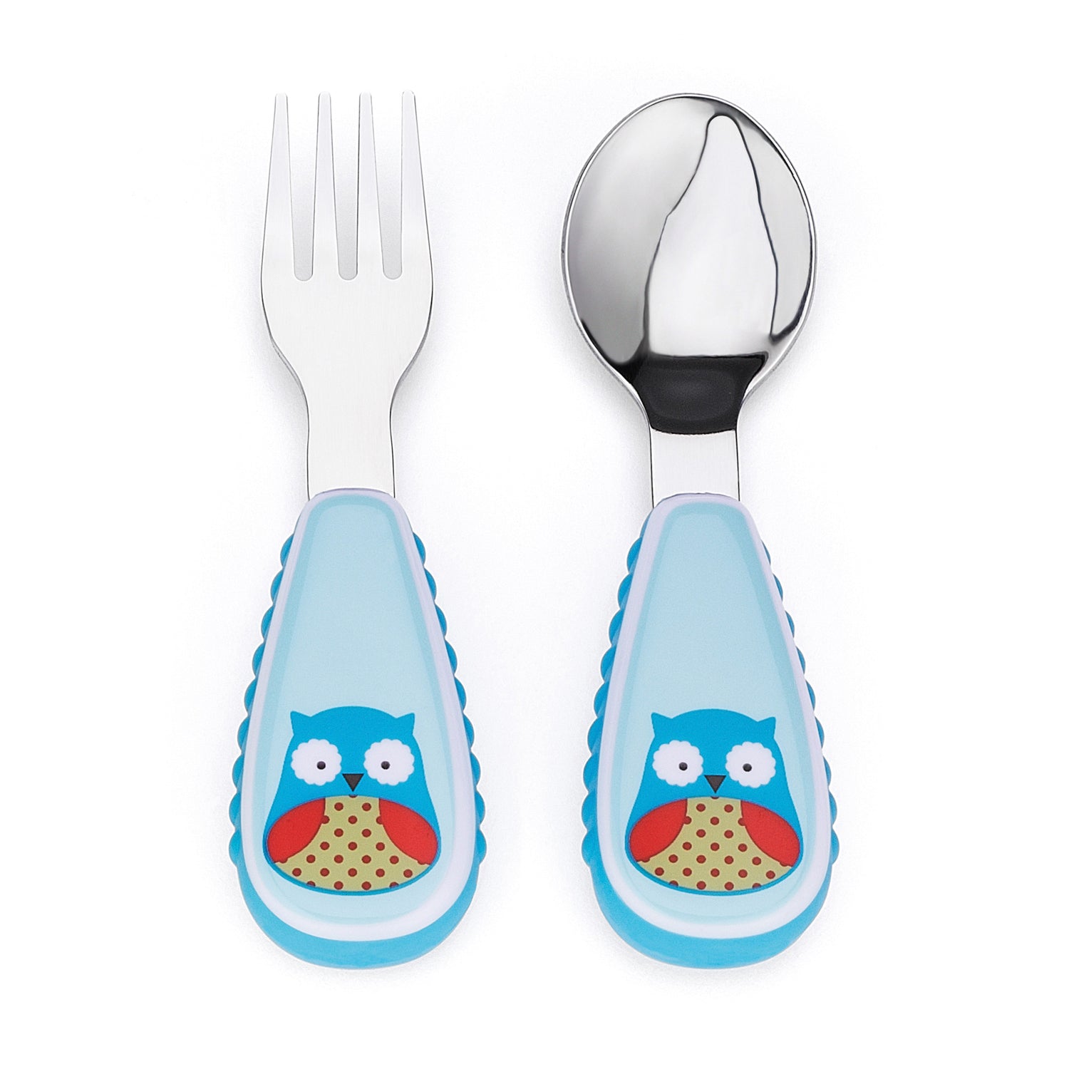 Skip Hop Zoo Utensils Fork & Spoon Set, Owl