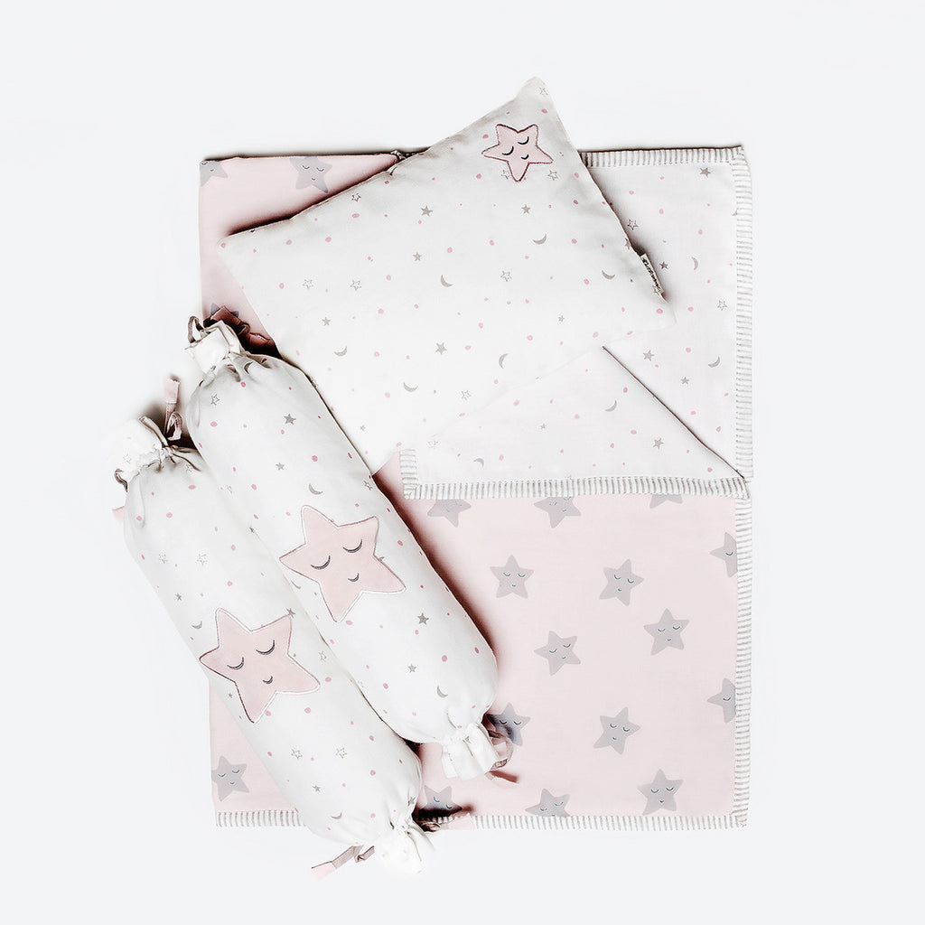 Masilo New Baby Mini Cot Set - Pink Star