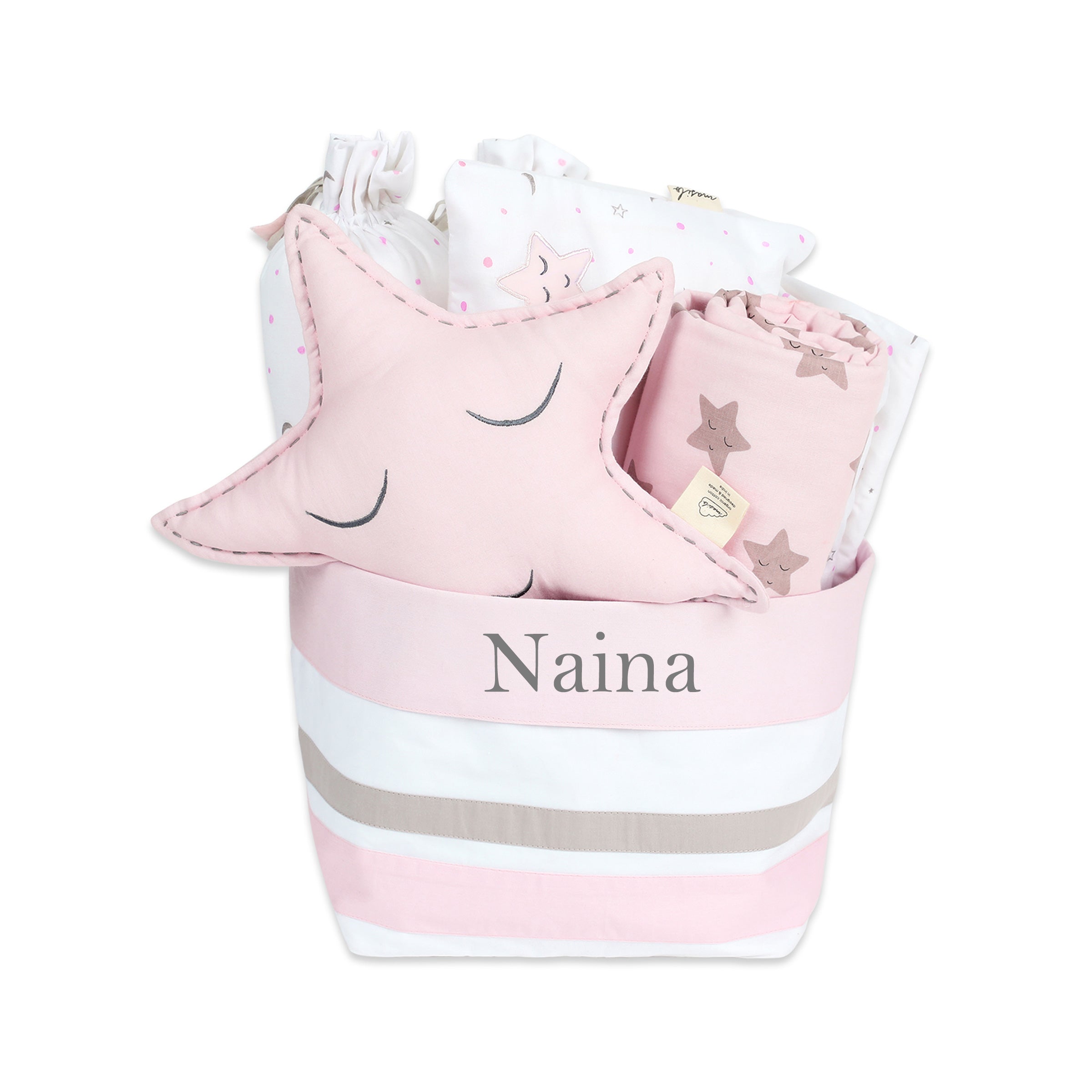 Masilo Rock My Crib Gift Basket – Pink Stars