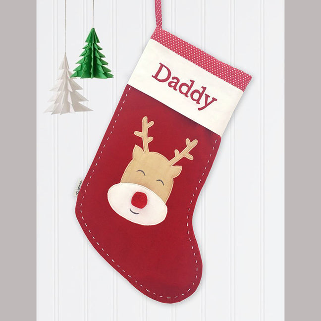 Masilo 'Red Nosed Reindeer' Christmas Stocking