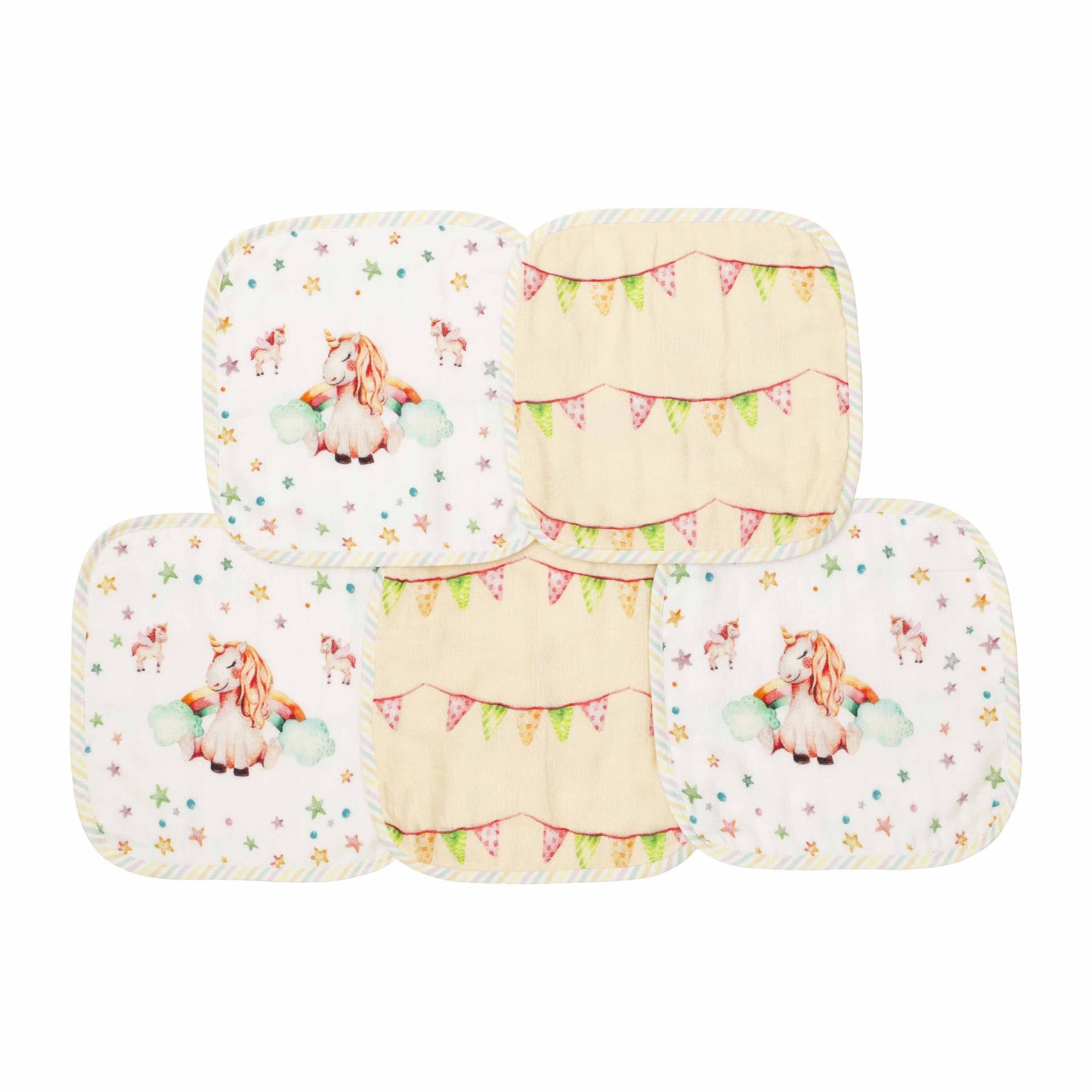 Miss Bella The Unicorn - Bamboo Muslin Essentials Set - Peach