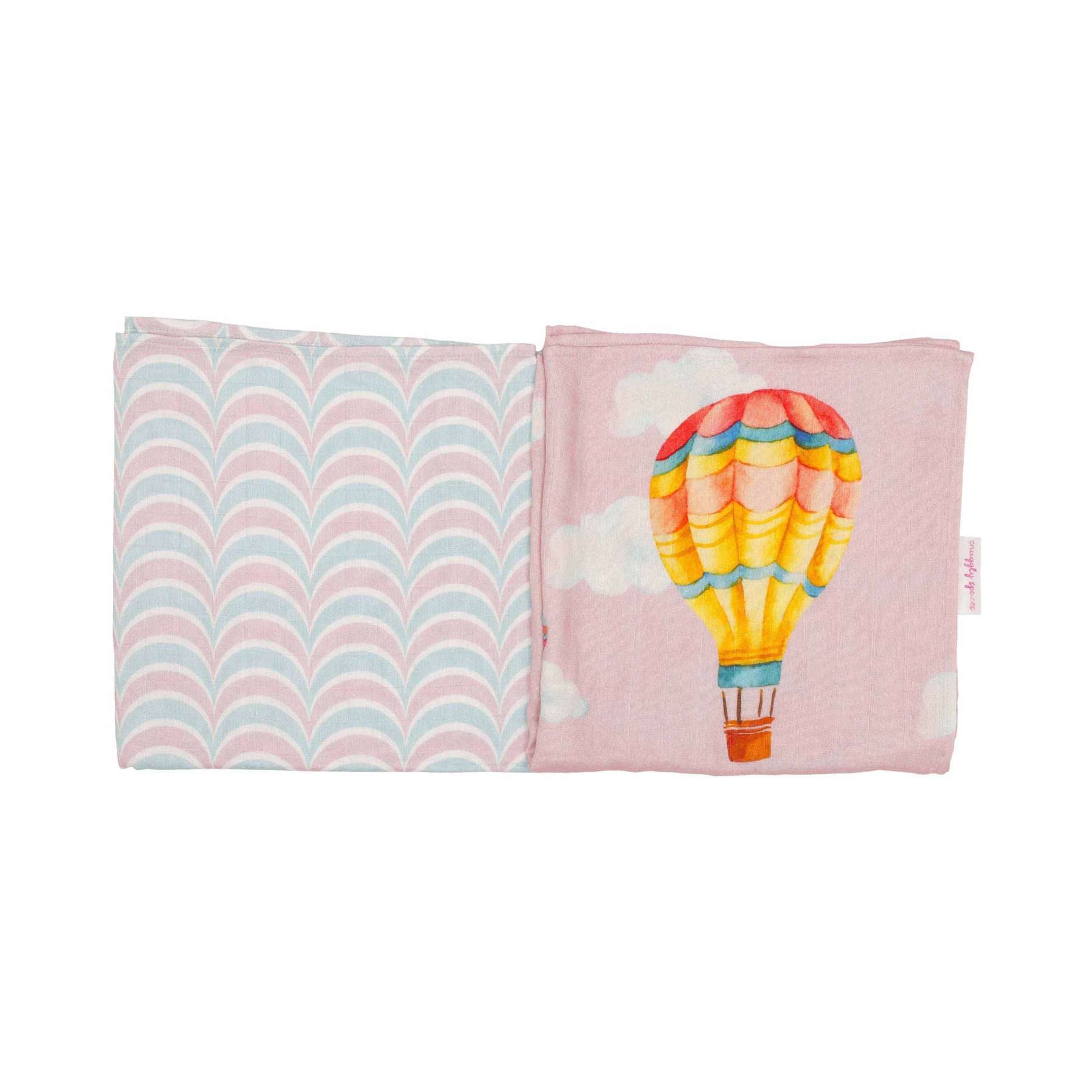 Cappadocia Hot Air Balloon - Bamboo Muslin Essentials Set - Blush Pink