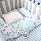 Masilo Organic Cot Bedding Set -  Up Up & Away (Blue)