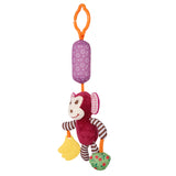Baby Moo Monkey Maroon Hanging Toy / Wind Chime With Teether