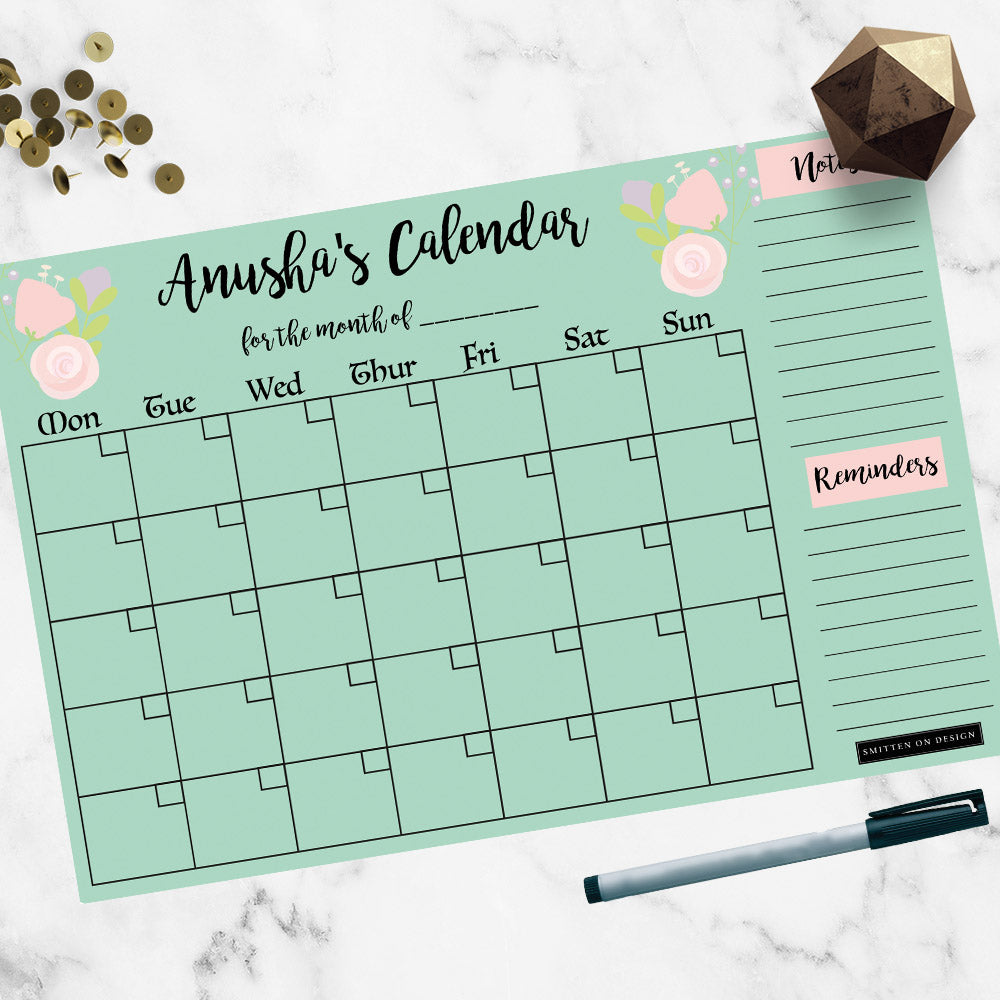 Charmed Mint Magnum Monthly Planner
