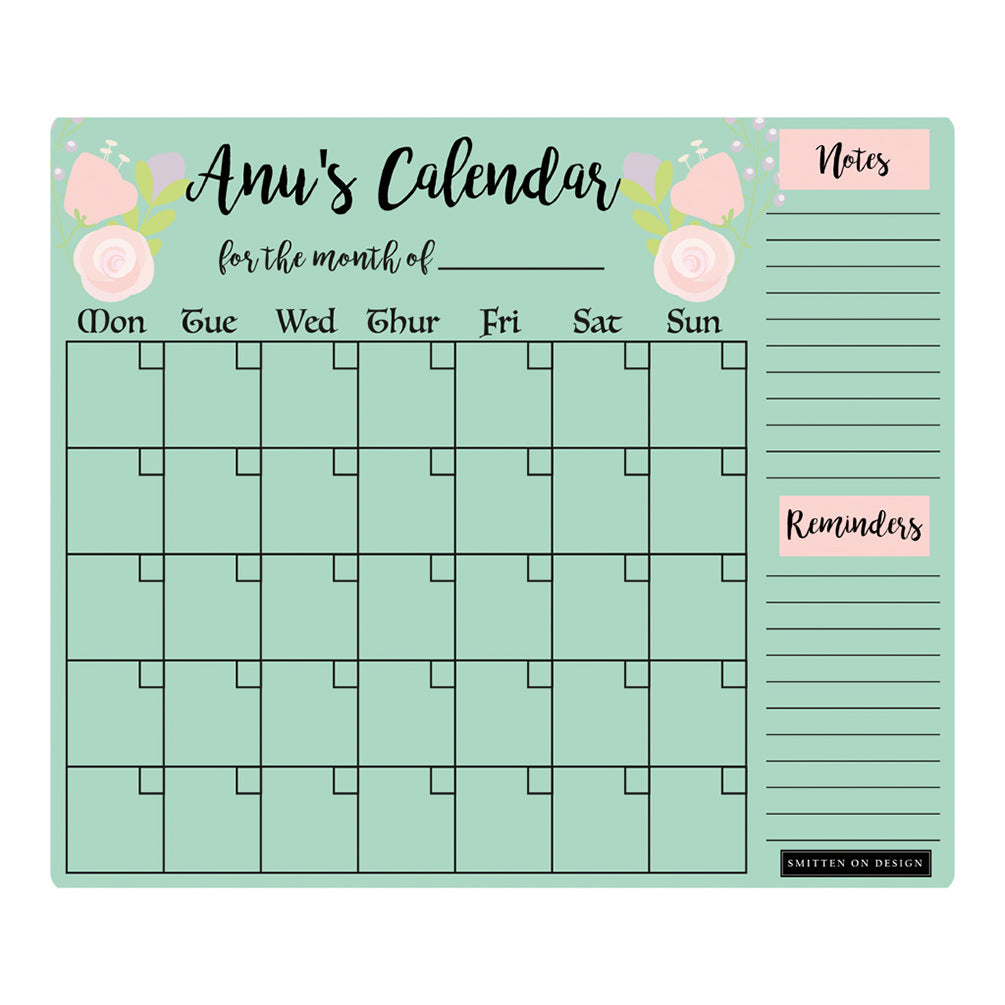 Charmed Mint Regular Monthly Planner