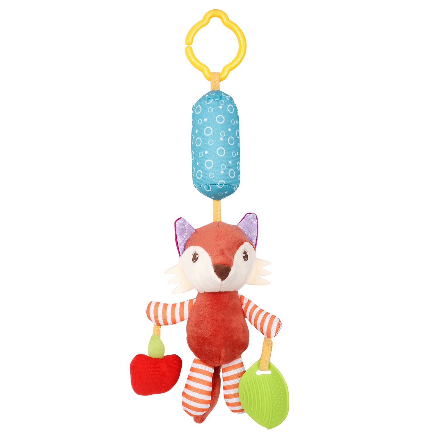 Baby Moo Fox Maroon Hanging Toy / Wind Chime With Teether