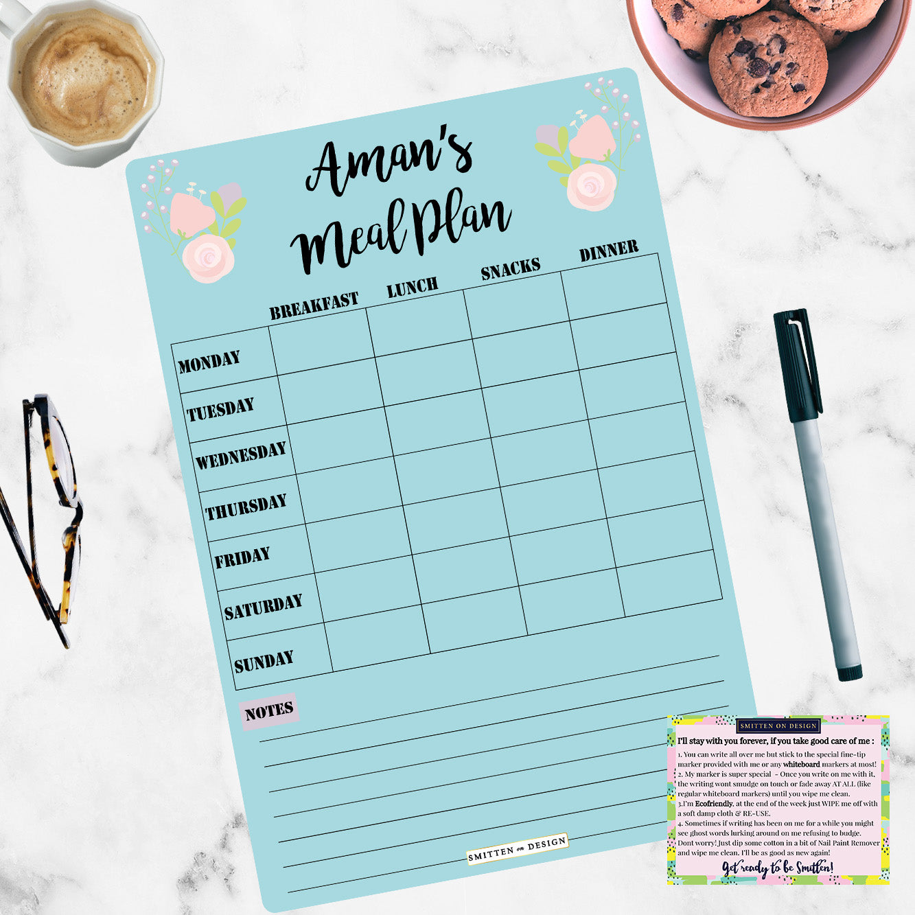 Charmed Blue Meal Planner
