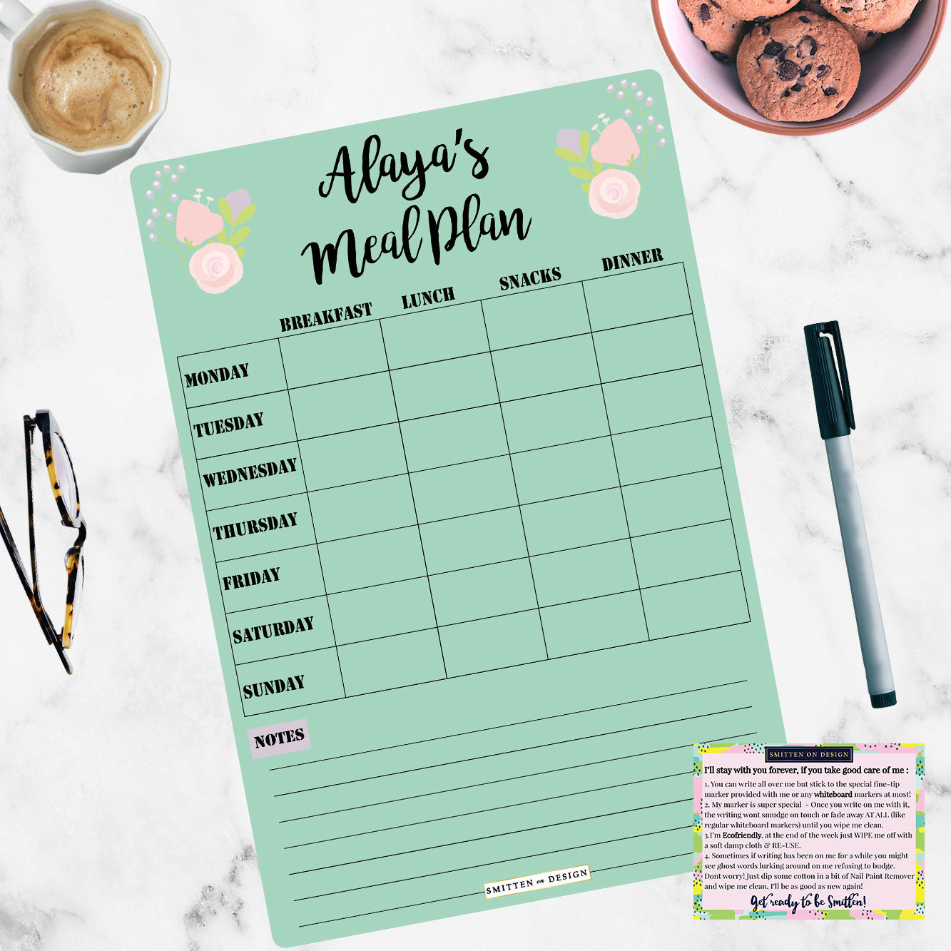 Charmed Mint Meal Planner