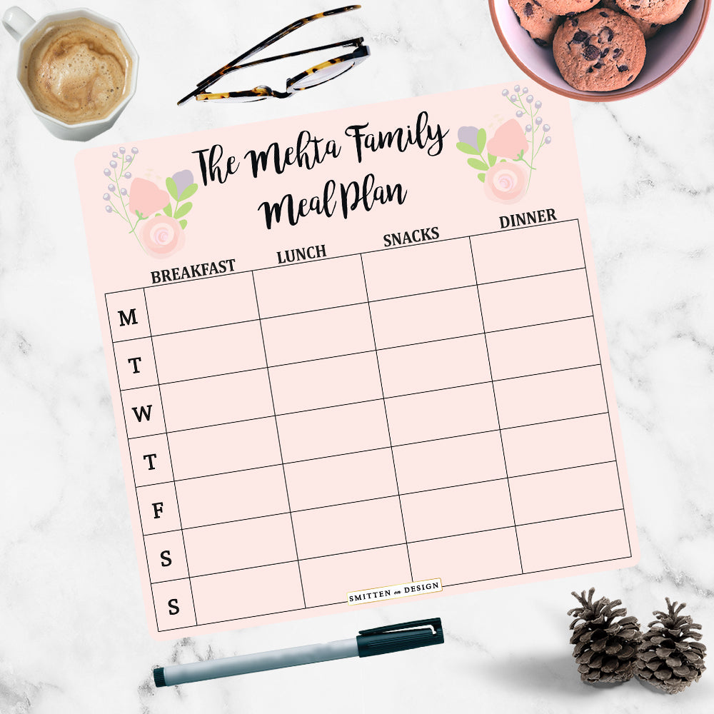 Charmed Blush Petite Meal Planner