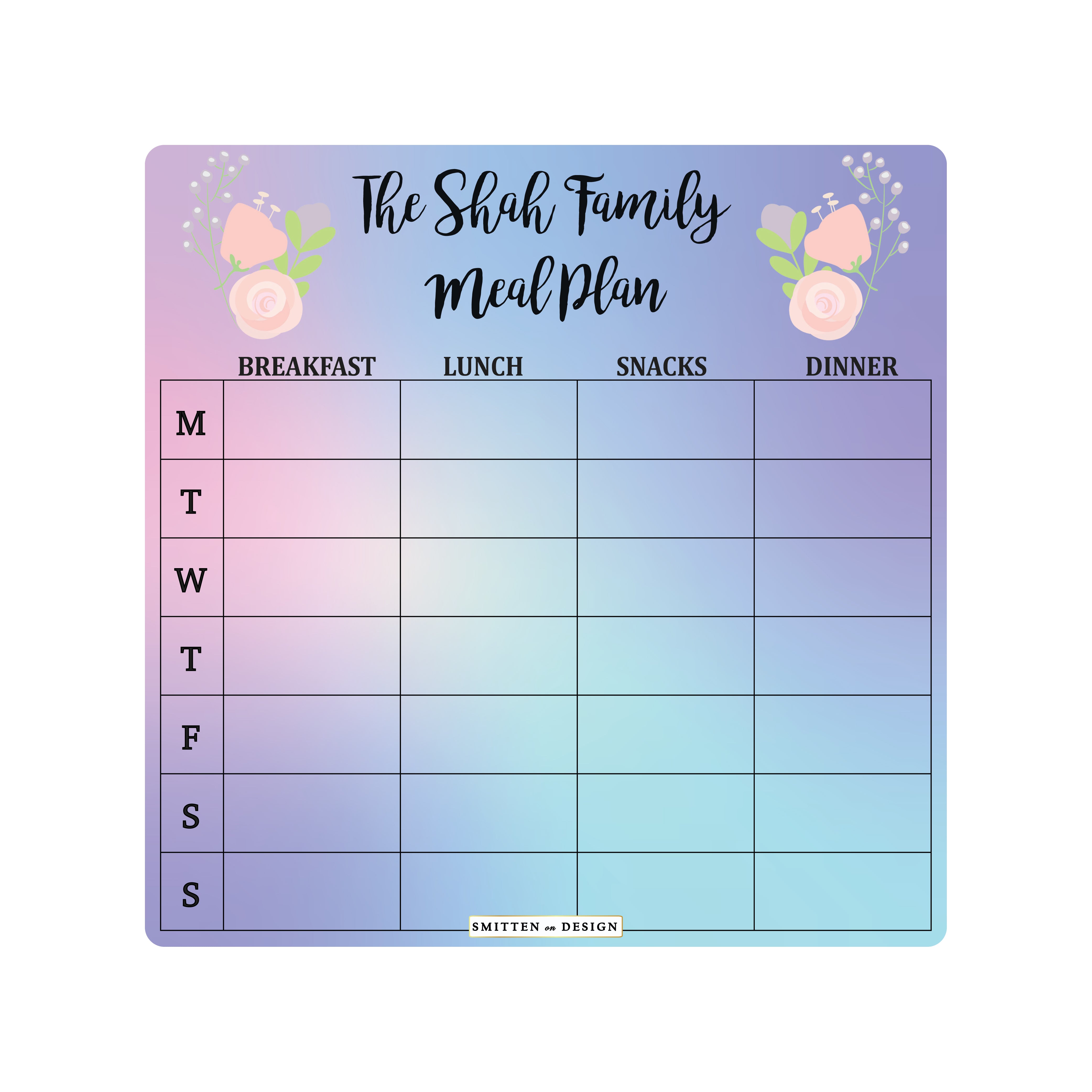 Charmed Holographic Petite Meal Planner