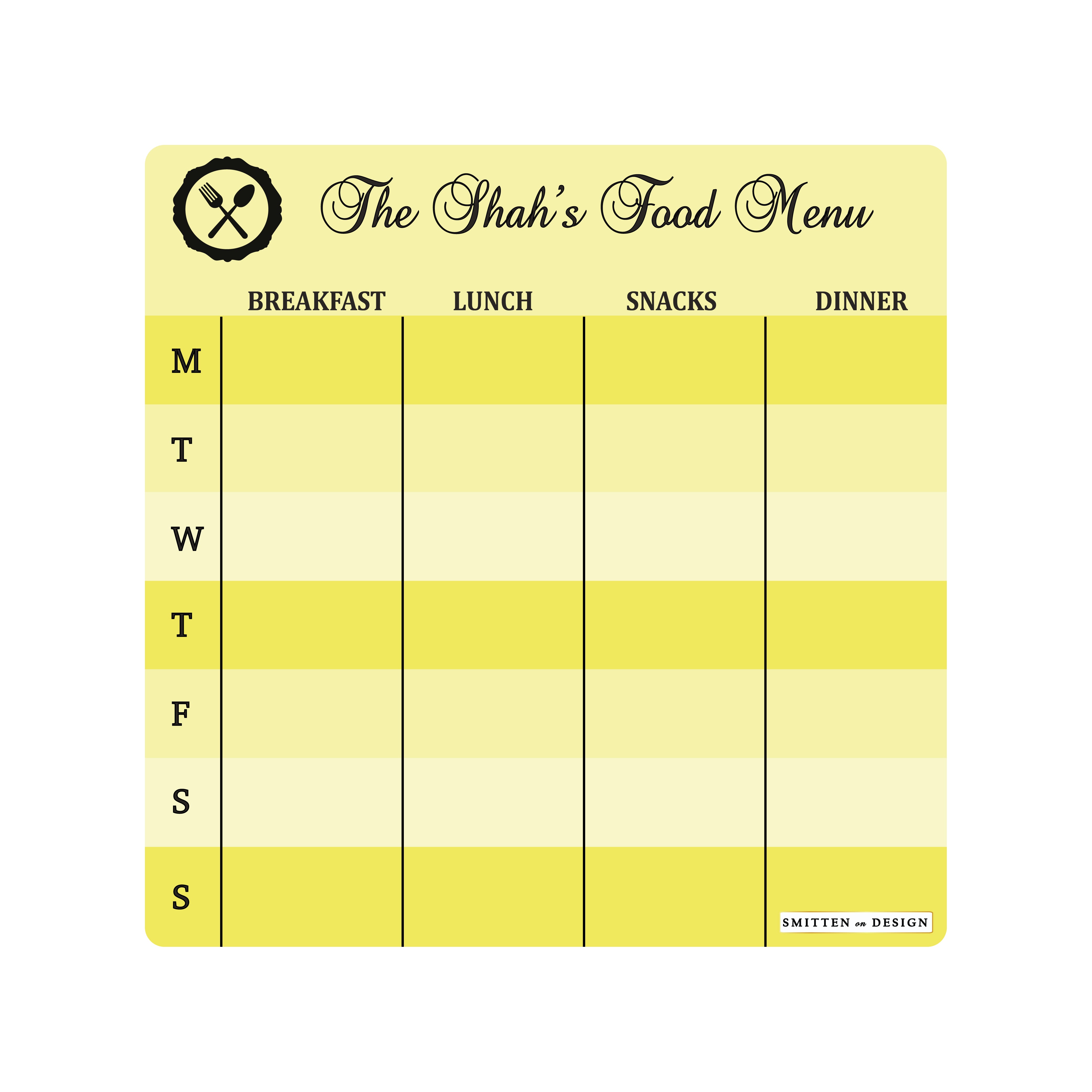 Shades of the Sun Petiite Meal Planner