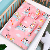 Baby Moo Mattress Set With Neck Pillow and Bolsters Milkaholic Peach