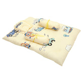 Baby Moo Mattress Set With Neck Pillow and Bolsters Vintage Ride Yellow