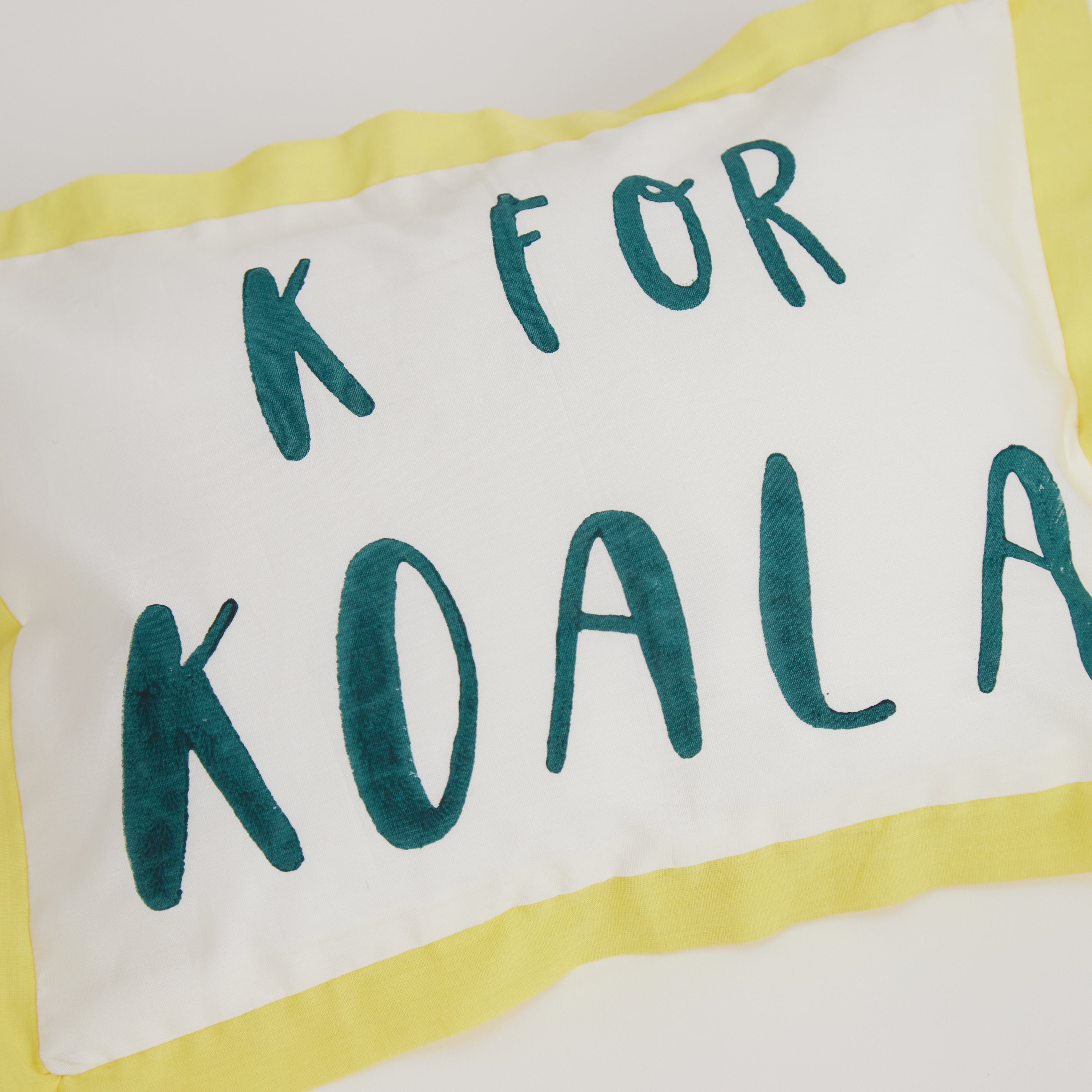 Masaya Pillow And Bolster Set- K For Koala- Yellow