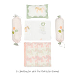 Cot Bedding Set - I am going to the Circus, Peach